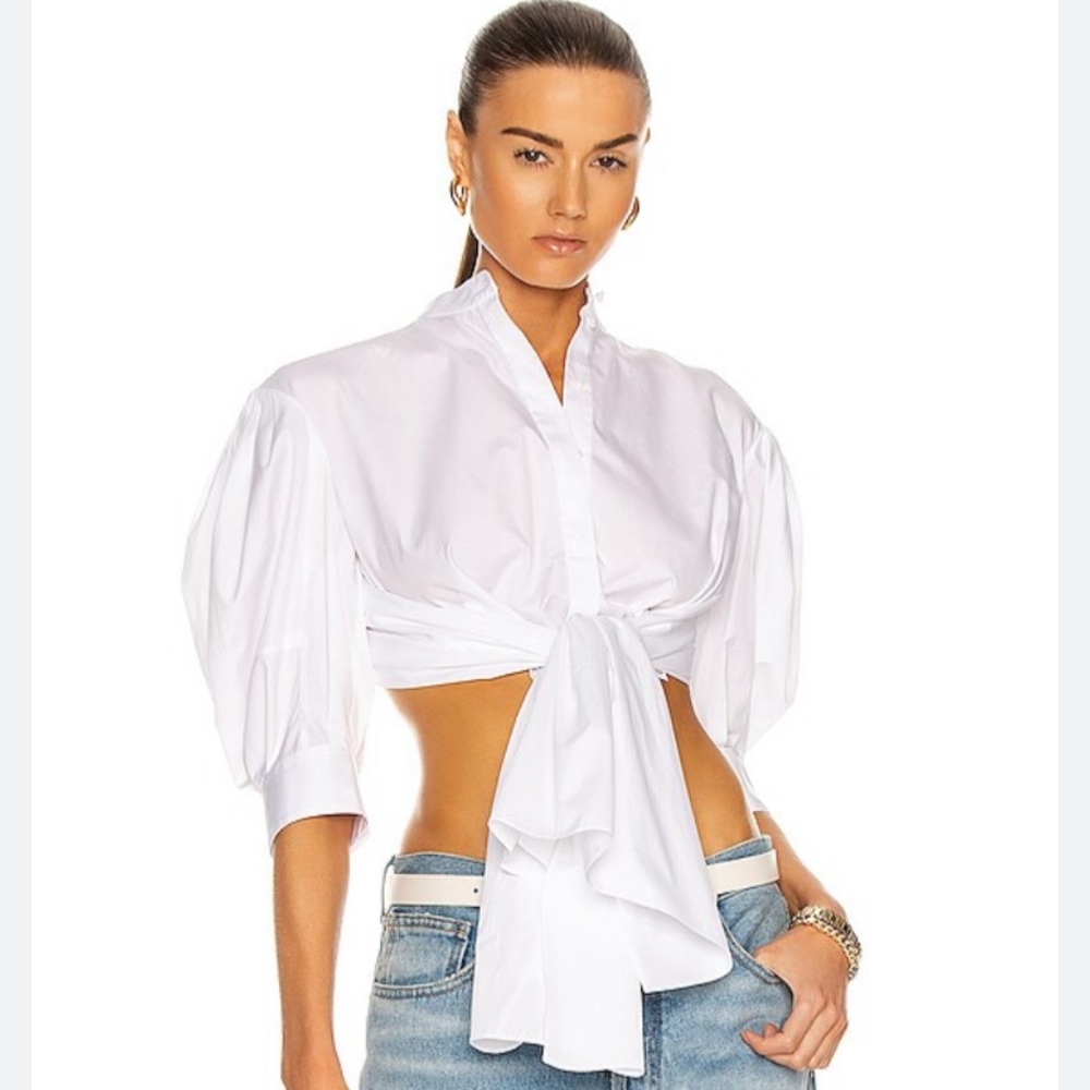 ALEXANDER MCQUEEN Bow Wrap Shirt